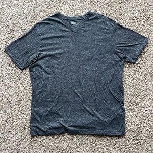 V-Neck short sleeve t-shirt, Large, Falls Creek, gray